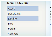 Așa va arăta meniul complet în site-ul dumneavoastră